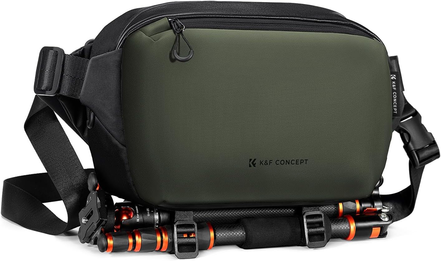 K&F CONCEPT Camera Sling Bag Crossbody Bag Waterproof Camera Shoulder Backpack DSLR/SLR/Mirrorless Camera Case